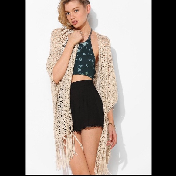 Urban Outfitters Outerwear - Staring At Stars Crochet Fringe Cardigan
