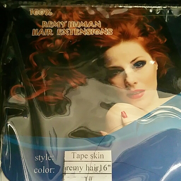16" Straight Remy Human Hair Tape Extensions/NWOT