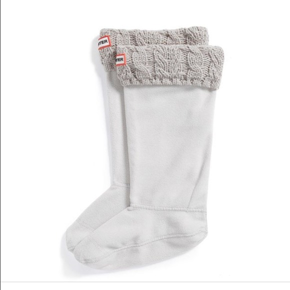 SOLDCable knit hunter welly socks