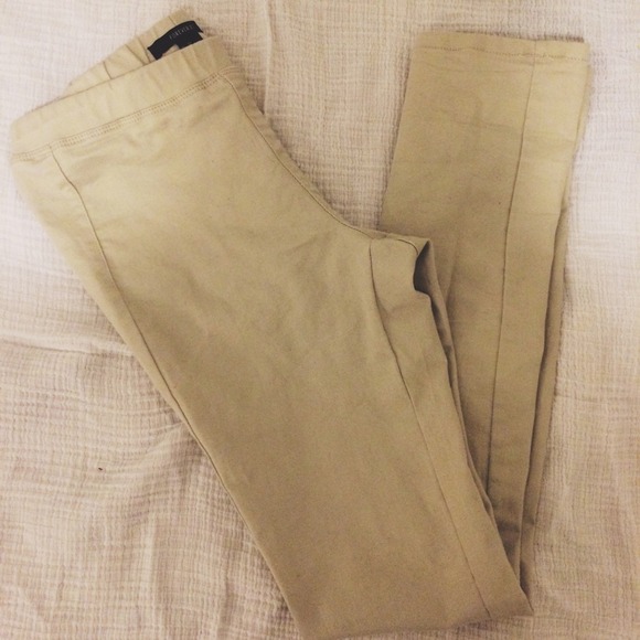 Khaki highwaisted skinny pant
