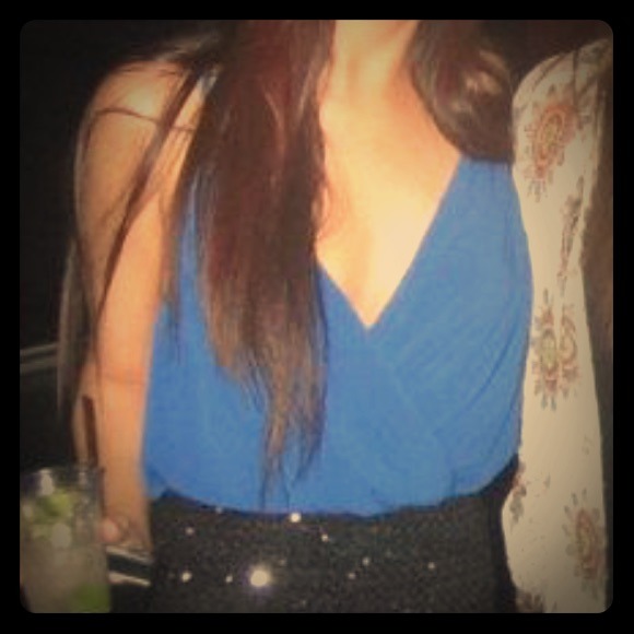 blue bodysuit