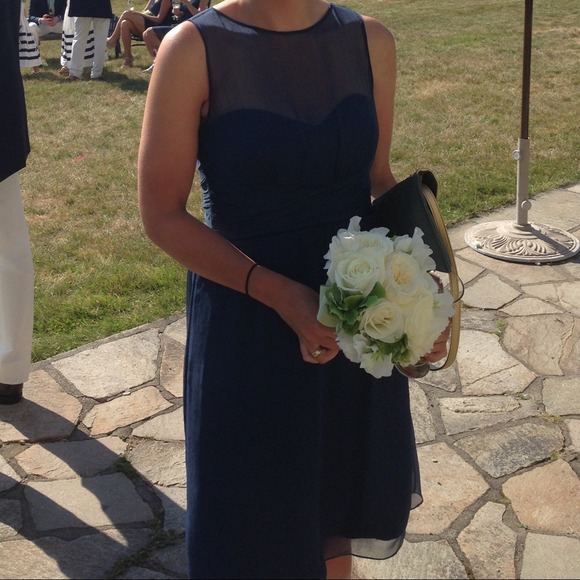 Spring SALE! Amsale Bridesmaid Dress!! Navy