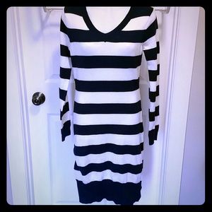 Striped sweater dress