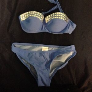 Blue Studded Bikini 👙