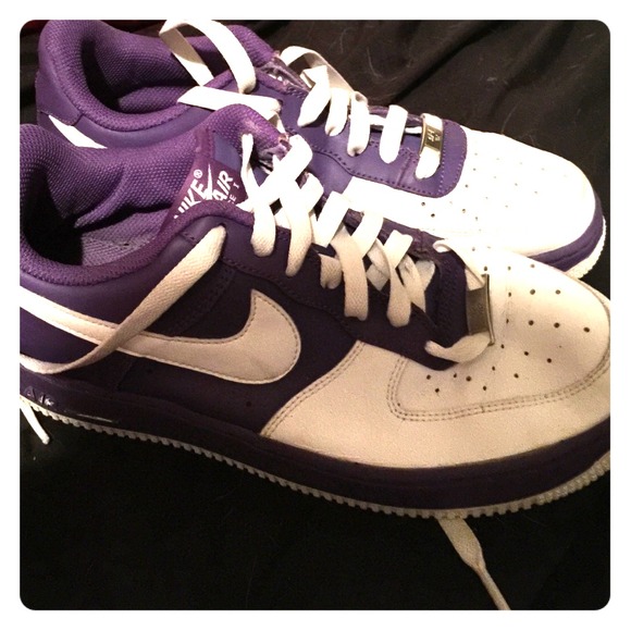 Purple and White Nike Shoes