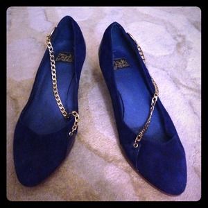 UO Cobalt Flats with Chain Detail