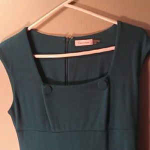 Calvin klein deep green dress