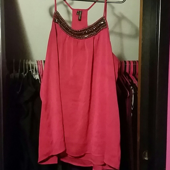 Pink jeweled tank