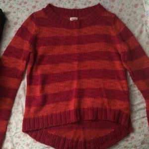 Orange and pink striped Target sweater size medium