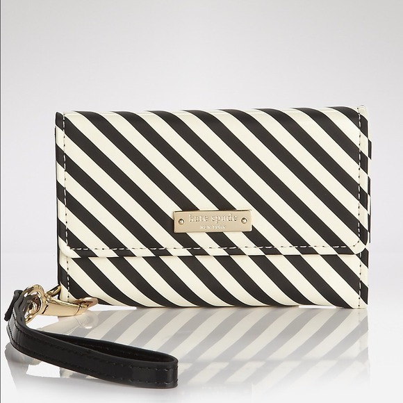 KATE SPADE stripe iPhone 5 wristlet "Carryover"
