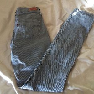 Striped Levi's skinny jean