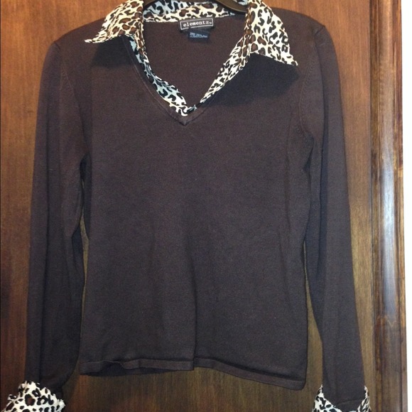 Elementz Sweaters - Elementz Dark Brown Sweater