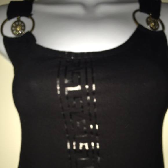 Versace Black Gold rhinestone top small