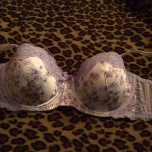 Purple floral forever 21 bra
