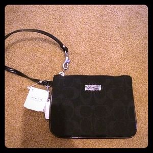 Black Coach Wristlet NEW WITH TAGS