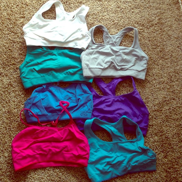 Lot of 7 size small Champion sports bra