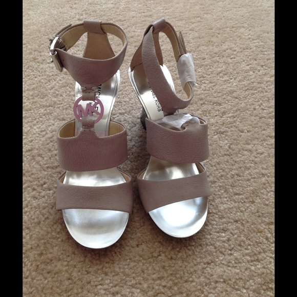 Brand new Michael Kors gray sandals