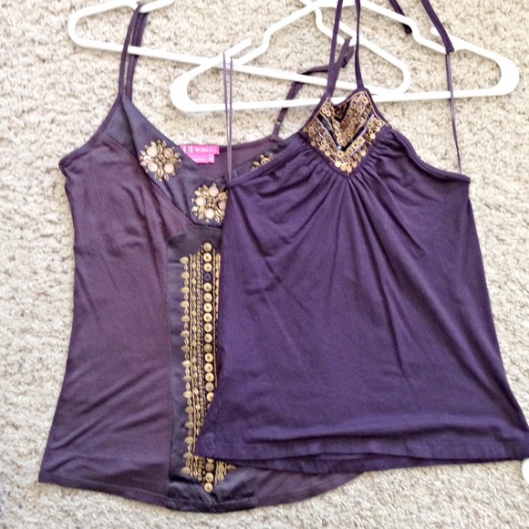 Lot of 2 BCBGeneration tops purple eggplant
