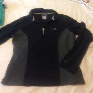 Grey and black fleece pullover