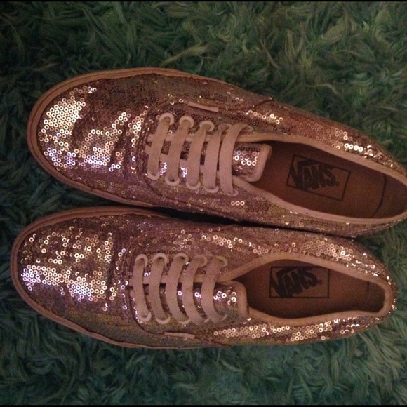 silver sequin (glitter dots) vans - Picture 2 of 4