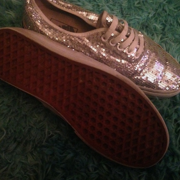 silver sequin (glitter dots) vans - Picture 3 of 4