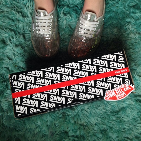silver sequin (glitter dots) vans - Picture 4 of 4