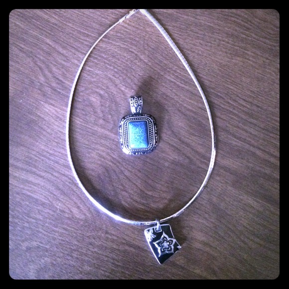 Lia Sophia Reversible necklace and pendants