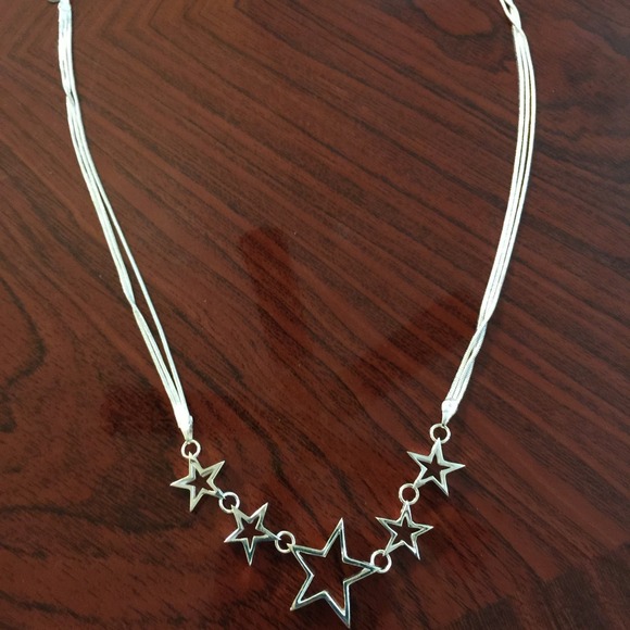 Sterling silver star necklace 16"-18"