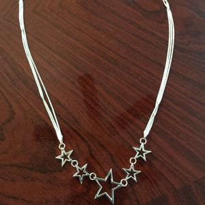Sterling silver star necklace 16"-18"