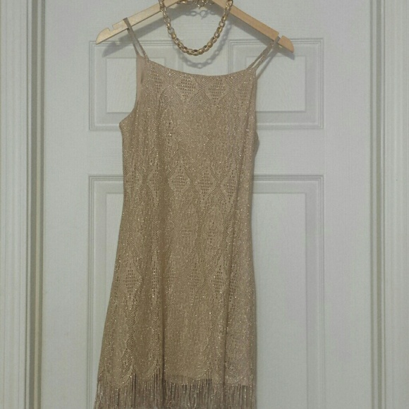 Gold party dress and heels  to match