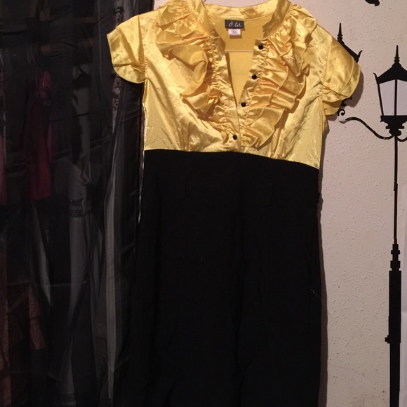 Yellow & Black Formal Dress