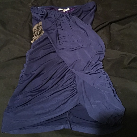 Blue Mini Jeweled Dress