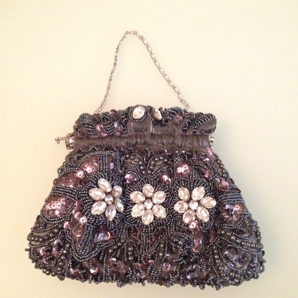 Sequin hand made clutch
