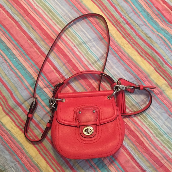 Authentic COACH Small Coral Willis purse.