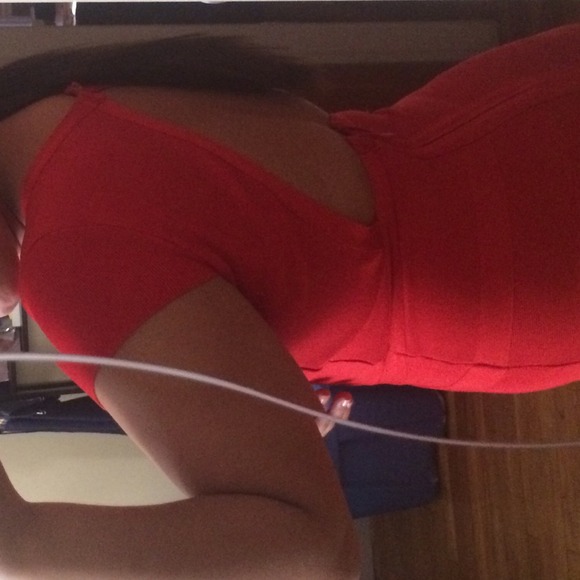 RED bandage BEBE dress - Picture 2 of 2