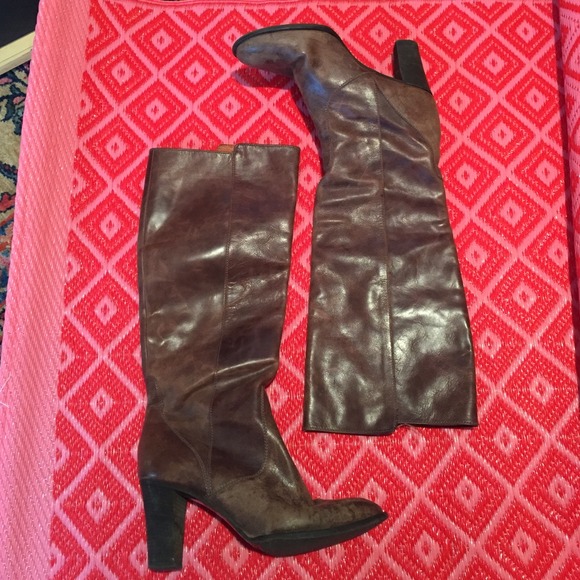 J.Crew tall brown leather boots
