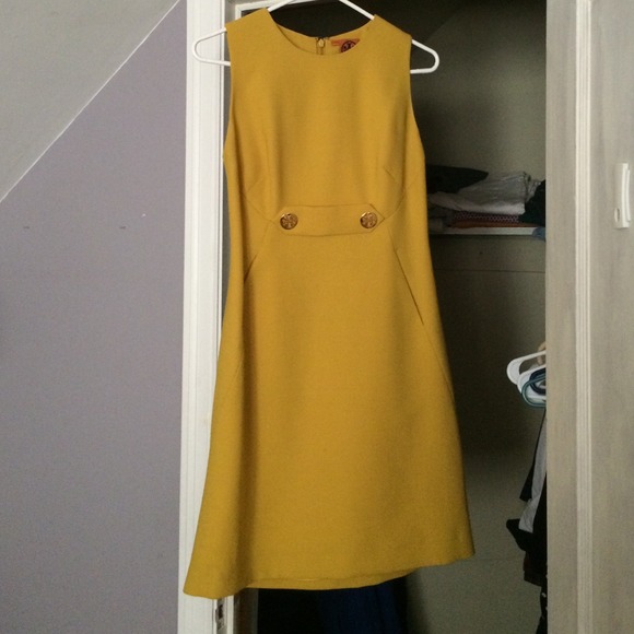 Tory Burch Mustard Dress with front pockets!