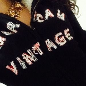 "American Vintage" print hoodie