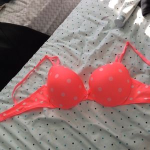 Pink with white dot bra