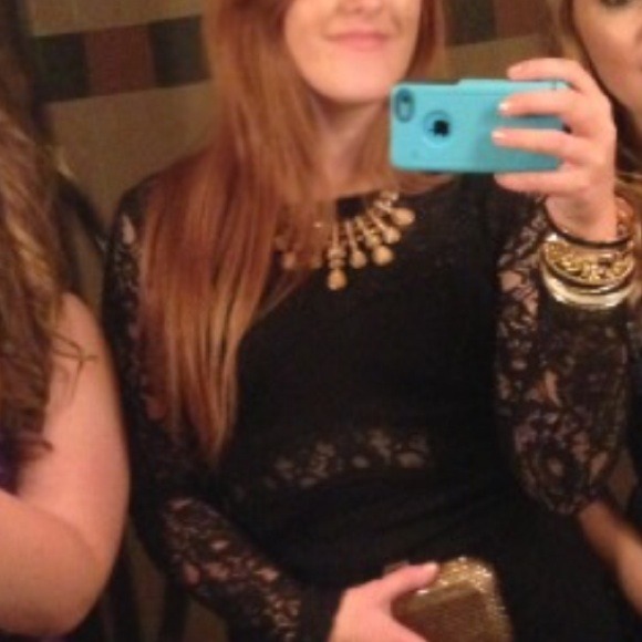 Gold statement jewel necklace - Picture 4 of 4