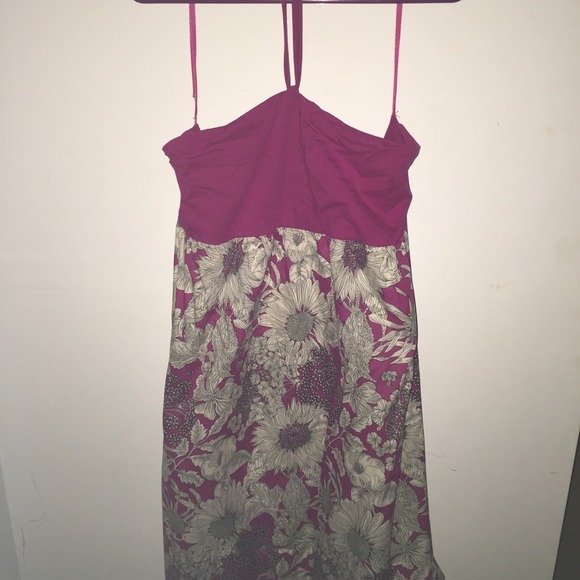 Floral print halter dress