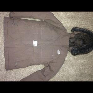 Girls Medium brown Northface Coat!