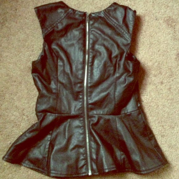 Black leather shirt