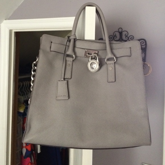Grey Michael Kors Saffiano Leather Hamilton!