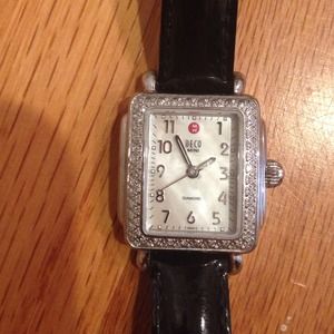 Pre-loved...Auth Michele Mini-Deco w/Diamond bezel