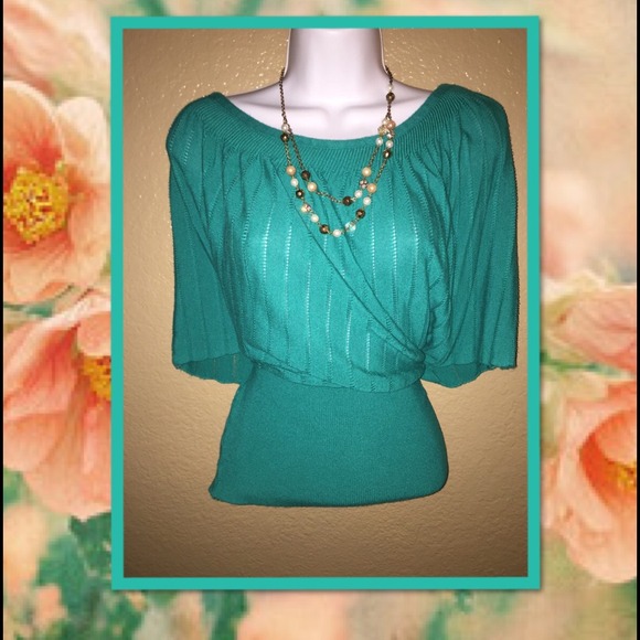 Elegant classy Aqua green sweater
