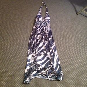 Animal print maxi dress