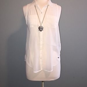 NWT Hollister sheer white shirt