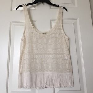 🌟Pacsun Lace Crochet Fringe Tank!
