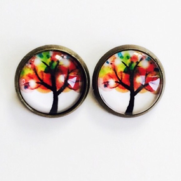 3 for 15🎀bronze tone tree of life picture studs - Picture 3 of 6